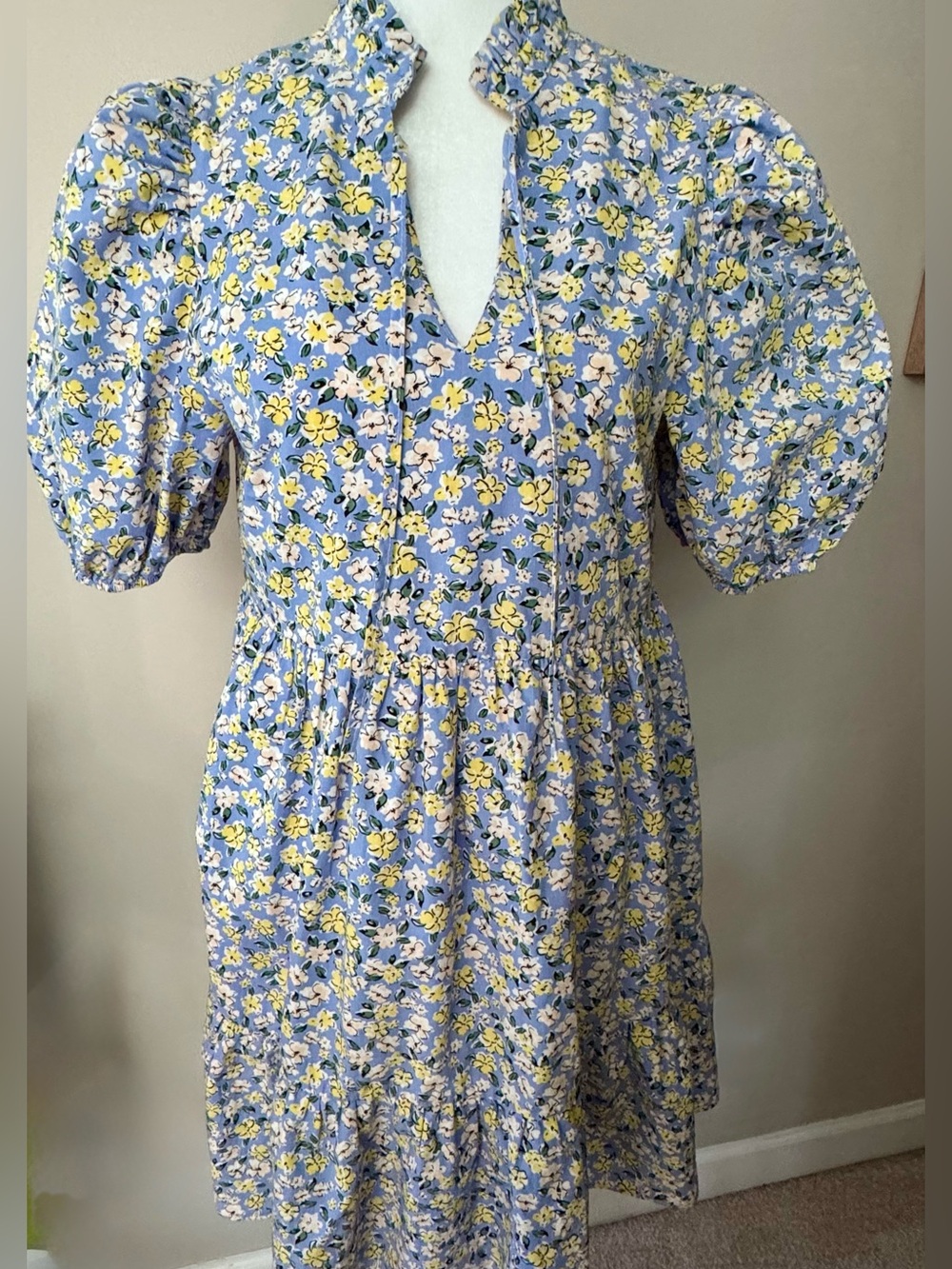 NEW LOOK FLORAL PUFF SLEEVE DRESS-COTTAGE CORE -6